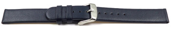 Veganes Uhrenarmband aus Apfelfaser dunkelblau 20mm Schwarz