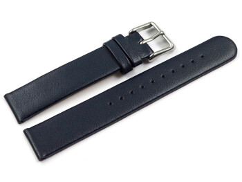 Veganes Uhrenarmband aus Apfelfaser dunkelblau 20mm Schwarz
