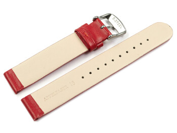 Veganes Uhrenarmband aus Apfelfaser rot 14mm Schwarz