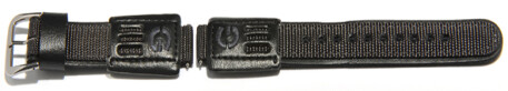 Uhrenband Casio f.DW-003B,DW-004B,DW-9000,Leder-Textil,grau schw