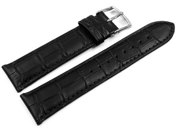 Festina Uhrenarmband schwarz F16873 passend zu F16760 Leder Krokoprägung