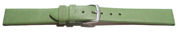 Uhrenarmband Leder Business grün 10mm Schwarz