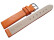 Uhrenarmband Leder Business orange 14mm Schwarz