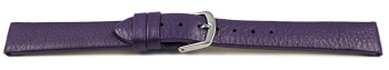 Uhrenarmband Leder Business lila 10mm Schwarz
