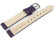 Uhrenarmband Leder Business lila 10mm Schwarz