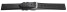 Uhrenarmband Leder Business schwarz XL 20mm Schwarz