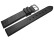 Uhrenarmband Leder Business schwarz XL 20mm Schwarz