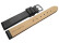 Uhrenarmband Leder Business schwarz XL 20mm Schwarz