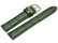 Uhrenarmband - echt Leder - Kroko Prägung - grün - 12mm Schwarz