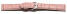 Uhrenarmband - echt Leder - Kroko Prägung - rosa - 20mm Schwarz