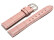 Uhrenarmband - echt Leder - Kroko Prägung - rosa - 20mm Schwarz