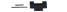 Stahl BANDGLIED Lotus blau schwarz für Uhrenarmbänder 18230 Verlängerungsglied