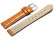 Uhrenarmband - echt Leder - Kroko Prägung - orange - 16mm Schwarz