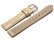 Uhrenarmband - echt Leder - Kroko Prägung - creme - 14mm Schwarz