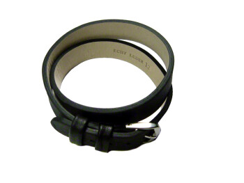 Wickel-Uhrenarmband - Glatt - schwarz - 350mm - XS 18mm Schwarz