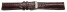 Uhrenarmband stark gepolstert echt Alligator dunkelbraun (rotbraun) 18mm Schwarz
