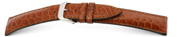 Uhrenarmband - echt Alligator - art manuel - cognac 19mm Schwarz