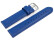 Uhrenarmband blau glattes Leder leicht gepolstert 8-28 mm