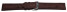 Dorn - Uhrenarmband - echt Strauss - dunkelbraun 18mm Schwarz