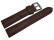 Dorn - Uhrenarmband - echt Strauss - dunkelbraun 18mm Schwarz