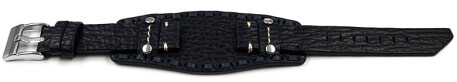 Uhrenarmband Lotus schwarz 15686 Leder Ersatzband mit Unterlage