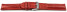 Uhrenarmband gepolstert Teju rot 24mm Schwarz