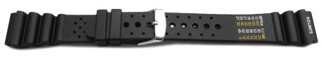 Uhrenarmband Silikon Sport schwarz 24mm Schwarz