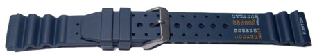 Uhrenarmband Silikon Sport blau 18mm Schwarz