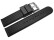 Uhrenarmband Silikon Struktur schwarz 18mm Schwarz