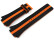 Uhrenarmband Festina F16184 Leder schwarz mit orangem Streifen