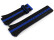 Uhrenarmband Festina F16184/7 Leder schwarz mit blauem Streifen