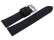 Uhrenarmband schwarz mit blauer Naht aus Silikon 18mm 20mm 22mm 24mm