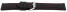 Uhrenarmband schwarz mit roter Naht aus Silikon 20mm Stahl