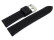 Uhrenarmband schwarz mit blauer Naht aus Silikon 20mm Gold