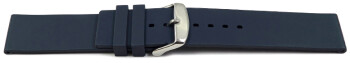 Uhrenband Silikon Glatt dunkelblau 22mm Gold