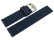 Uhrenband Silikon Glatt dunkelblau 22mm Gold