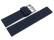 Uhrenband Silikon Glatt dunkelblau 22mm Schwarz