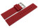 Uhrenband Silikon Glatt rot 20mm Schwarz