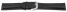 Schnellwechsel Uhrenarmband Hirschleder schwarz stark gepolstert sehr weich 20mm Schwarz