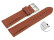 Schnellwechsel Uhrenarmband Hirschleder braun stark gepolstert sehr weich 22mm Schwarz