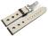 Uhrenarmband Leder Kippfaltschließe Race schwarz 22mm Gold