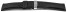 Uhrenarmband Kippfaltschließe Hirschleder schwarz stark gepolstert sehr weich 18mm 20mm 22mm 24mm