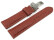 Uhrenarmband Kippfaltschließe Hirschleder braun stark gepolstert sehr weich 24mm Stahl