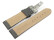 Uhrenarmband Kippfaltschließe HighTech Textiloptik hellgrau 18mm Stahl