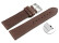 Schnellwechsel Uhrenarmband Rindleder Berlin Soft Vintage dunkelbraun 18mm Schwarz