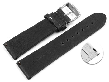 Schnellwechsel Uhrenarmband Rindleder Berlin Soft Vintage schwarz 18mm Schwarz