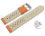 Schnellwechsel Uhrenarmband Leder Style orange 18mm Schwarz