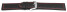 Schnellwechsel Uhrenarmband Leder Style schwarz rote Naht 20mm Schwarz