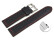 Schnellwechsel Uhrenarmband Leder Style schwarz rote Naht 20mm Schwarz