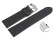 Schnellwechsel Uhrenarmband Leder Style schwarz rote Naht 20mm Schwarz